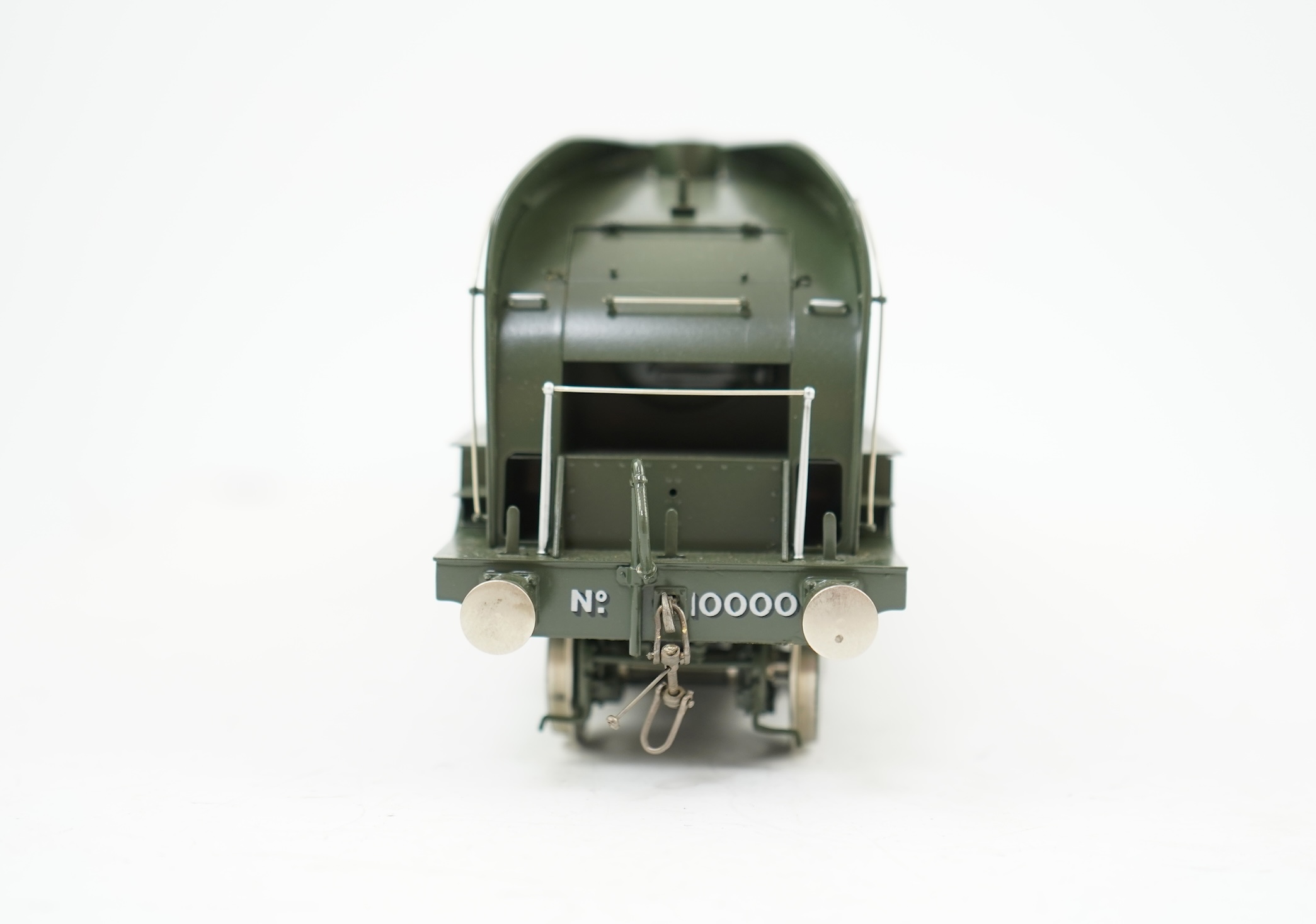 An 0 Gauge L.H. Loveless & Co. by F M Models, model of LNER Class W1 ‘Hush Hush’ 10000, 4-6-4 streamlined tender locomotive, powered for two rail operation, with original box.